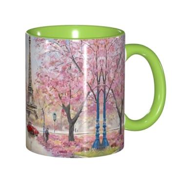 Imagem de Zeraoke Linda Torre Eiffel Paris Impressão Criativa Canecas de Café, Personalizadas, Presente para Família, Tamanho 325 ml, Unissex