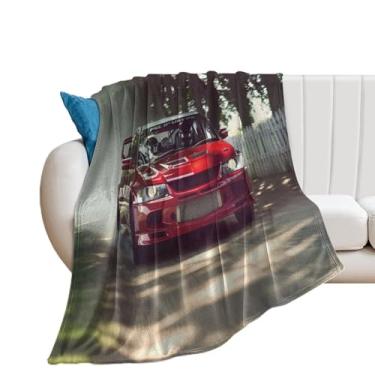 Imagem de HouLaiZhe Cobertor super macio flanela Speed Lancer JDM carro legal esportes leves cobertores refrescantes para sofá-cama cadeira sofá carro viagem ao ar livre leve quente 76 cm x 101 cm