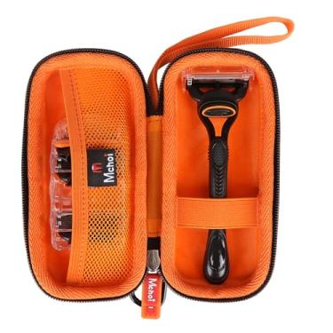 Imagem de Mchoi Estojo rígido para Gillette Fusion5 masculino Razor & Proglide Shield navalha masculina, à prova de choque à prova de água, capa protetora preta para viagem, apenas capa