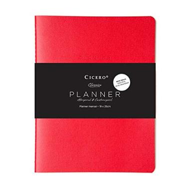 Imagem de Planner Revista Clássica Mensal Planejamento 19X25 Vermelho, Cicero, 7204, Vermelho