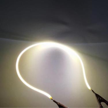 Imagem de QIROGKC Cordão de lâmpada LED de filamento flexível, 10 peças, design dobrável, 3 V, baixa tensão, seguro para projetos de artesanato DIY, decoração de casa, festa, casamento, iluminação vintage (145