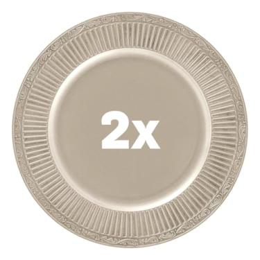 Imagem de Conjunto Sousplat Redondo Rose FendiI Polipropileno Rafimex KITs (2)