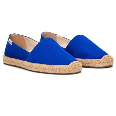 Imagem de Soludos Mocassim feminino original espadrille, Azul francês, 6-6.5