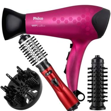 Imagem de Secador De Cabelo Philco Profissional 2200w Ion Stilo Rosa Difusor Esc