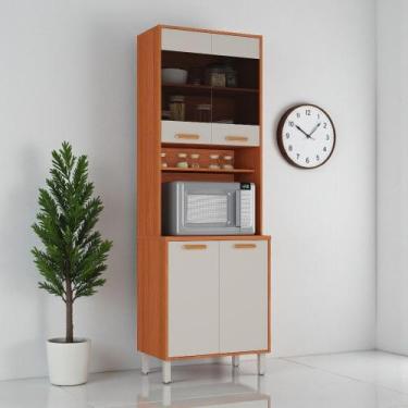 Imagem de Paneleiro 4 Portas 70cm 2 Portas em Vidro fumê Espaço para Forno Itafr