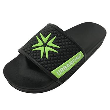 Imagem de Chinelo masculino casual de couro moderno para casa interior praia chinelos para homens, Verde, 39