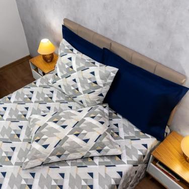 Imagem de Cobre Leito Colcha Super King 3 Peças Matelado Dupla Face Ultrassônico Cobertor Coberta Lorena (Prisma)