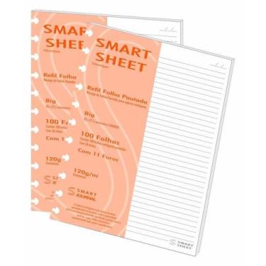 Imagem de Kit 2 Refil Caderno Inteligente 120G 100 Folhas Pautado G - Best