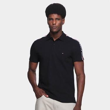 Imagem de Camisa Polo Tommy Hilfiger Global Stripe Monotype Masculina-Masculino