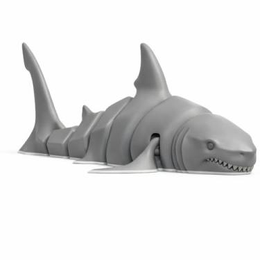 Imagem de Tubarao Martelo, Shark Branco, Carpinteiro, Baleia, Golfinho, Articulado Fidget Sensorial 3D, Toy Art, Figuras Aquáticas Colecionáveis, Brinquedo Educativo Antiestresse, (Tubarão Branco)