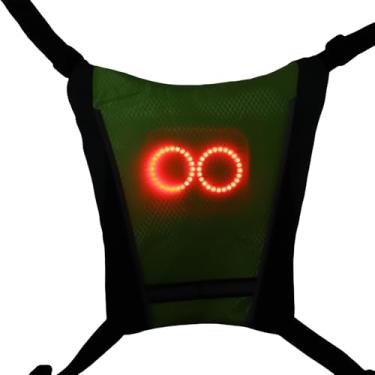 Imagem de Eacam Colete de Corrida LED, Controle de Voz e Aljava, Painel de Luz Removível, Bateria Recarregável, Colete de Corrida Com Luzes LED, Luz Piscante de 7 Cores, para Esportes Ao Ar (Amarela)