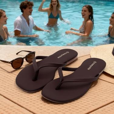 Imagem de Chinelo feminino, bico quadrado, espuma viscoelástica suporte de arco sandálias de verão para mulheres, tendência de couro vegano, leve, macio, confortável, nuvem, chinelos femininos essenciais de