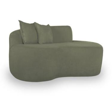 Imagem de Sofá Moderno 2 lugares Sala e Recepção Bouclé - Online Confort, Verde