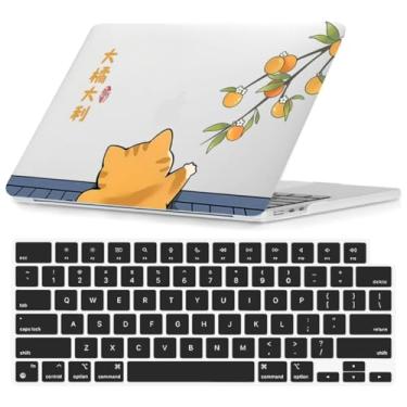 Imagem de ACJYX Compatível com a nova capa MacBook Pro de 16 polegadas 2025 2024-2021 modelo M4 A3403 A3186 M3 A2991 M2 A2485 A3780 M1 Pro/Max Chip, capa de laptop de plástico portátil e película de teclado