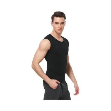 Imagem de Camisola do algodão puro para homens, Undershirt do halterofilismo, Co