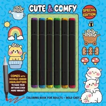 Imagem de Cute & Comfy Coloring Book for Adults - Bold Easy - Special Edition - Livro de Colorir Adulto