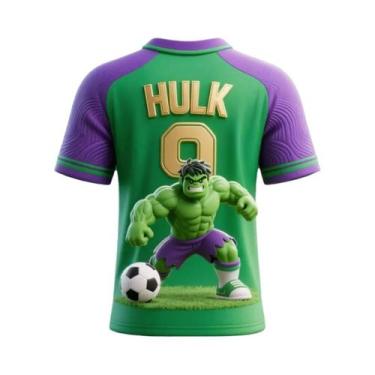 Imagem de Camiseta Com Padrão Do Hulk Da Marvel Respirável E De Secagem Rápida P