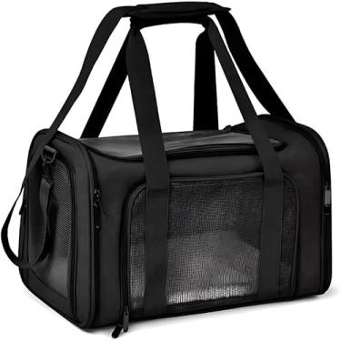 Imagem de Bolsa Transporte Cães E Gatos Mochila Avião Viagem Mala (PRETO)