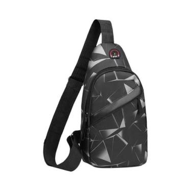 Imagem de Bolsa Transversal Masculina Em Camuflagem Moda Coreana Em Tecido Oxfor
