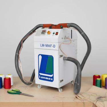 Imagem de Máquina Portátil para Arrematar Fios e Linhas Lanmax com 2 Cabeças e 2