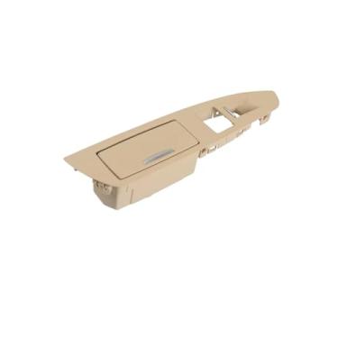 Imagem de Interior do carro porta traseira braço cinzeiro conjunto substituir painel caixa de armazenamento compatível para bmw série 7 f01 f02 730 740(Left Beige)