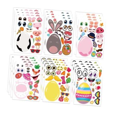 Imagem de oshhni 24 Adesivos Decorativos de Páscoa - Lindos Ovos de Páscoa para Encher Cestas e Lembrancinhas de Festa - Meninas, Meninos e Crianças