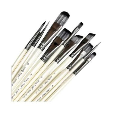 Imagem de Conjunto De 10 Pincéis Profissionais Para Artistas Para Pintura Em Tel