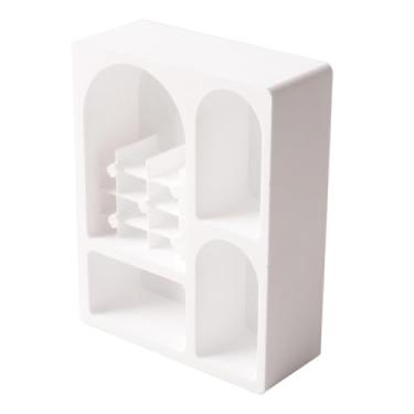 Imagem de Kokiya Armário em miniatura na escala 1:12, estante para livros, vitrine para casa de bonecas, armário para sala de estar, Branco, Sem Pés