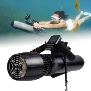 Imagem de Scooter Subaquática, Impulsionador De Natação De Mergulho, Conjunto De Propulsor Subaquático Sem Escova De 130 Minutos 10000mAh, Scooter Elétrica Subaquática 10Km/H (Black)