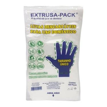 Imagem de Luva descartável para uso doméstico com 100 unidades - Talge