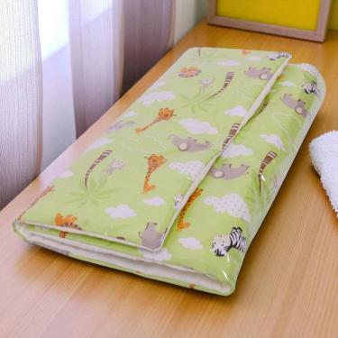 Imagem de Trocador Portátil Fraldas Impermeável Para Bebê Safari Verde