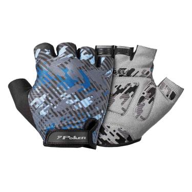 Imagem de Luva Bike Poker Antishock Gel Energy - Preto/Azul/Cinza - P (Br)-Unissex
