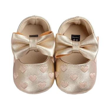 Imagem de Sapatos Para Bebês Meninas Meckior Clássicos Com Laço Em Forma De Cora