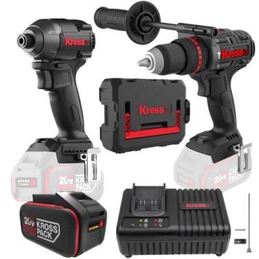 Imagem de Parafusadeira de Impacto 1/2POL e Chave de Impacto 1/4POL com Carregad