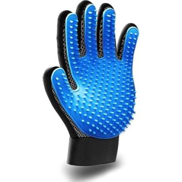 Imagem de Kit de cuidados com cães e gatos para animais de estimação, escovas, escova dupla face, luvas de limpeza de banho, descamação de pelos de animais de estimação (mão esquerda)