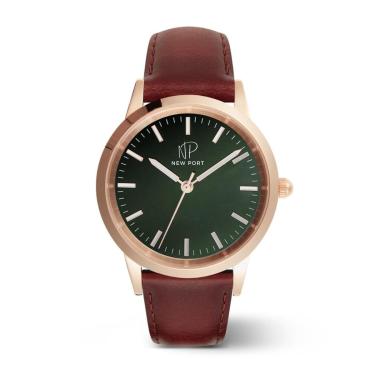 Imagem de Relógio de Luxo Masculino Couro Marrom Casual New Port 40mm-Masculino