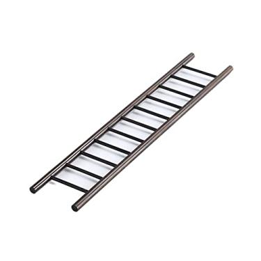 Imagem de Prateleira de secagem de copos, suporte de copo de bambu, suporte de chávena de chá, decoração de mesa, ornamento, acessórios de chá, prateleira (marrom, 46 x 9,5 x 3,5 cm) (Noir 46 x 9,5 cm)