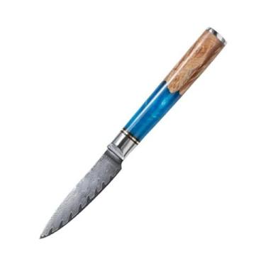 Imagem de Conjunto De Facas De Cozinha Em Aço Damasco VG10 Com Cabo Azul, Faca D