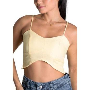 Imagem de CROPPED BARRA ANATOMICA - AMARELO G-Feminino