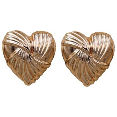 Imagem de Vuskdtei Brincos femininos banhados a ouro 18 K, brincos hipoalergênicos de zircônia cúbica, brincos elegantes para lustre, joias modernas, One Size, Latão, Zircônia cúbica