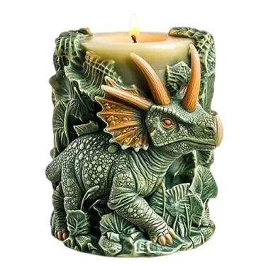 Imagem de Molde cilíndrico grande dragão animal onda de silicone molde de vela espiral - moldes de fundição de resina de silicone para velas, resina e sabão suprimentos de artesanato