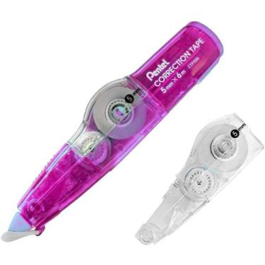 Imagem de Fita Corretiva Com Refil 5mm x 6m PENTEL Rosa, Rosa