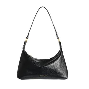 Imagem de Eiyye Bolsa de ombro pequena para mulheres, bolsa Hobo de couro PU nas axilas com alça longa bolsa transversal macia para viagens diárias de trabalho