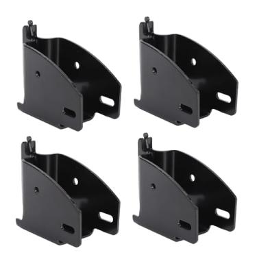 Imagem de Depisuta 4pcs e faixa de madeira feixe soquete final, Suporte de armazenamento ajustável de aço pesado Fittings de soquete de viga de madeira de E Track para caminhão, reboque, van, RV