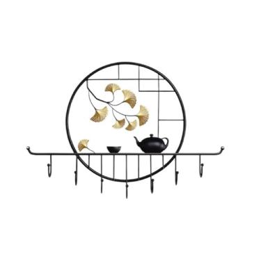 Imagem de KEG801302 Cabide de entrada para casaco e chapéu com 7 ganchos leves e luxuosos ganchos de metal modernos ganchos decorativos de ferro para pendurar