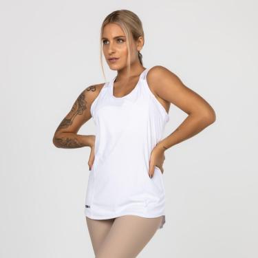 Imagem de Camiseta Regata Feminina Alças Tiras Dupla Tapa Bumbum Poliamida-Feminino