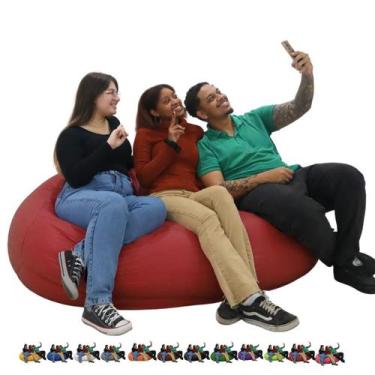 Imagem de Puff Pera Casal P/ 2 Pessoas Cheio Eventos Conforto Almofadão - Estilo