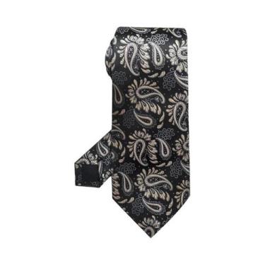 Imagem de Gravata Clássica Masculina Cinza Xadrez De Seda 8cm Acessório Para Ter