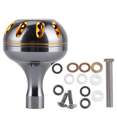 Imagem de Maçaneta do carretel de pesca Substituição de metal Universal Full Metal Grip Ball Acessórios DIY para S/D/A Acessórios da alça do carretel Durável de alta resistência sem (Ouro)