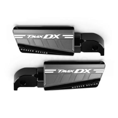 Imagem de Anti-derrapante Pedais traseiros de alumínio para descanso pé, para tmax530 tmax 530 dx sx 2017 2018 2019 cnc(Gray TMAXDX A)